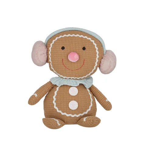GINGERBREAD BOY/EARMUFFS FAB 16X30CM