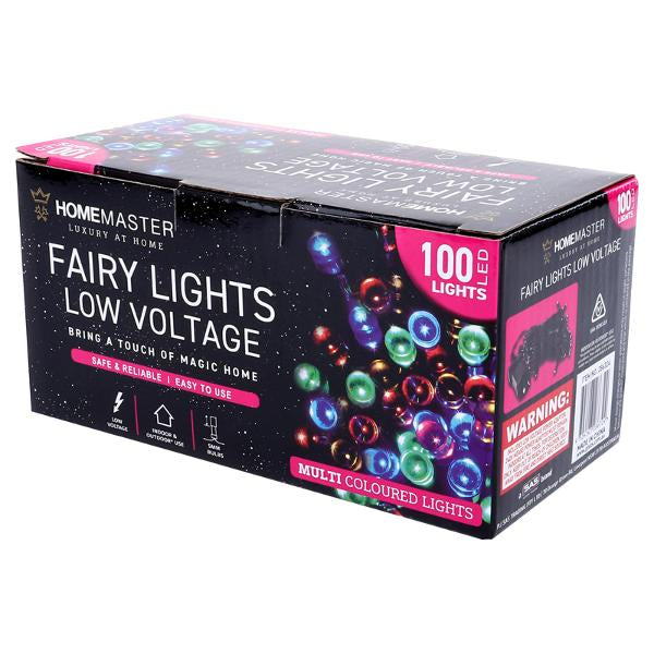 Fairy Light Low Voltage 100LED 6.5m Total Length Multi Colour 8 Function
