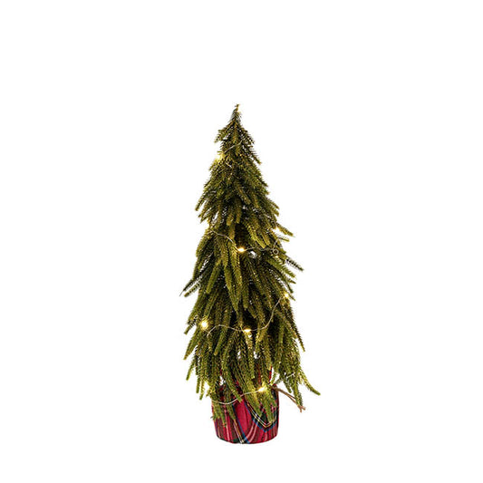 Gold Finish LED Pine Tree Green (45cmH)