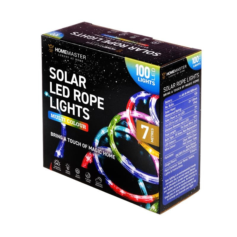 Light Solar Rope 100LED 7m Mutli Colour 2 Function