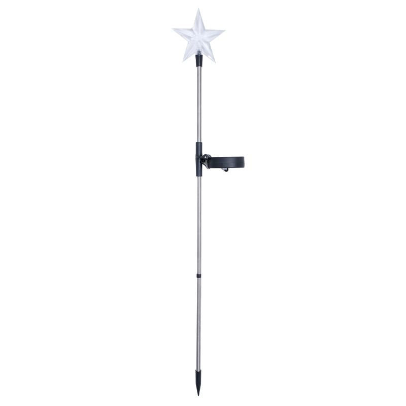 Light Solar Stake Christmas Star 11cm x 84cm 1 LED Colour Changing Function