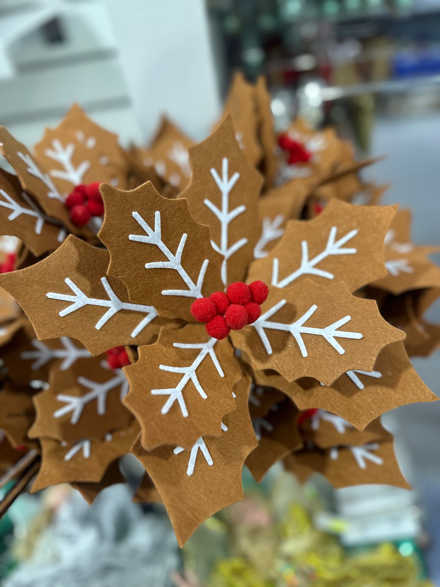 GINGERBREAD POINSETTIA Bundle of 6