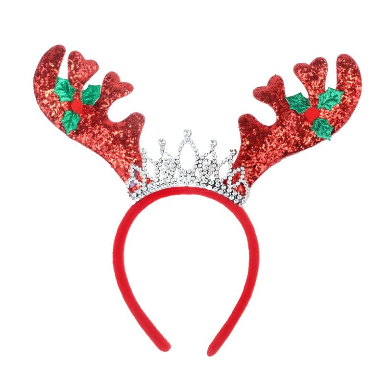 Headband Antler Princess Tiara 16cm x 25cm Red & white