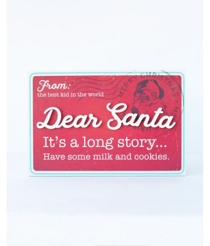 CHRISTMAS SIGNS - DEAR SANTA WALL DECORATION