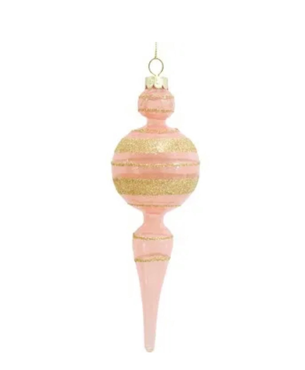 Glass Drop Ornament Crepe/gold