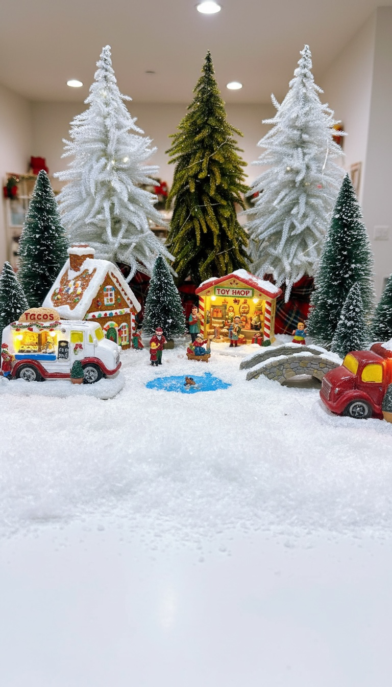 X'MAS FOOD TRUCK LED 14CM