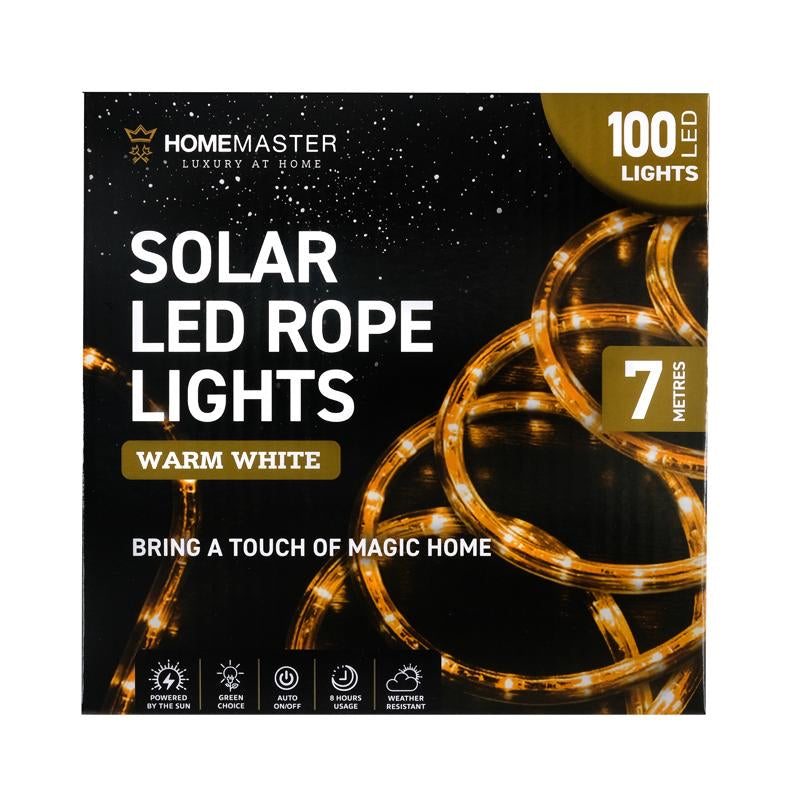 Light Solar Rope 100LED 7m Warm White 2 Function