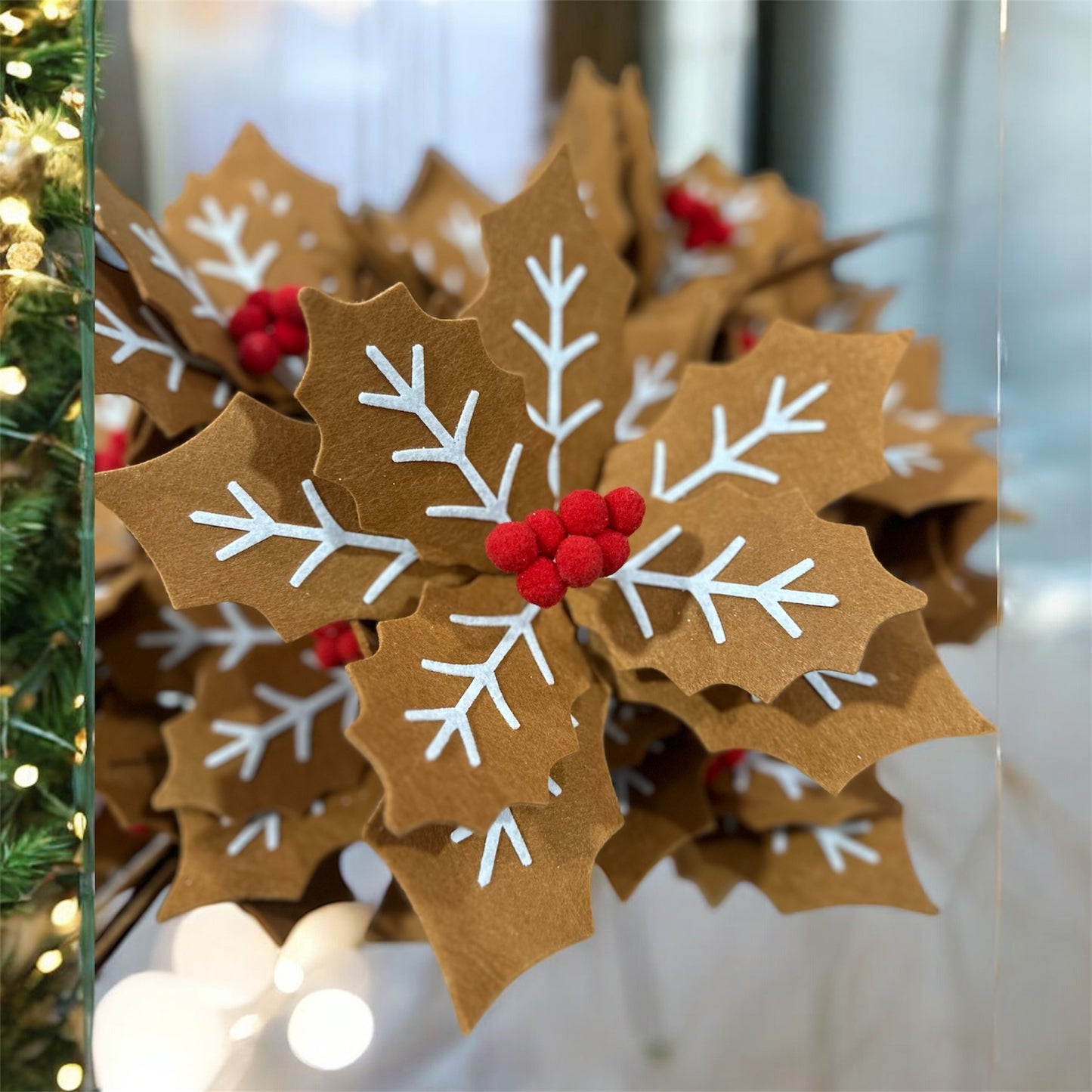 GINGERBREAD POINSETTIA Bundle of 6