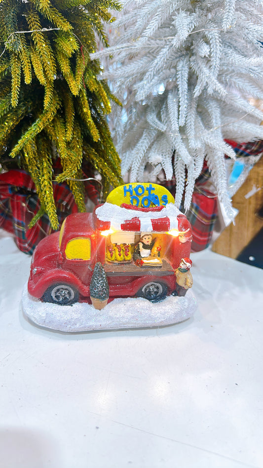 X'MAS FOOD TRUCK LED 14CM