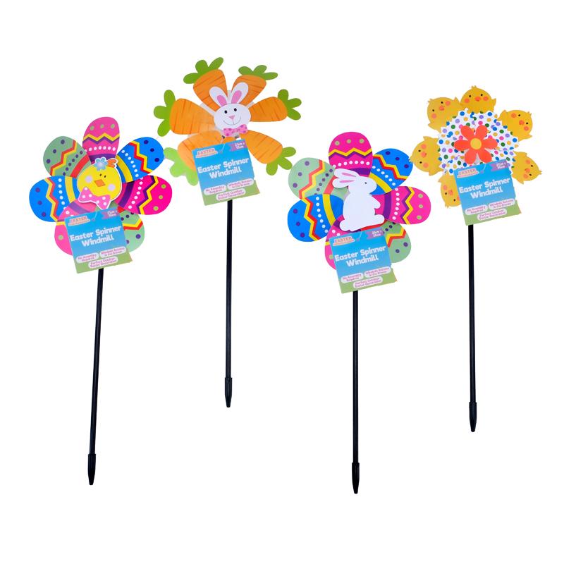 Windmill Spinner Easter 21cm x 55cm pack of 4