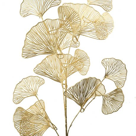 FAN SHAPE LEAF SPRAY 92CM GOLD