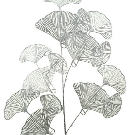 Artificial Ginkgo Leaf Silver 92CM