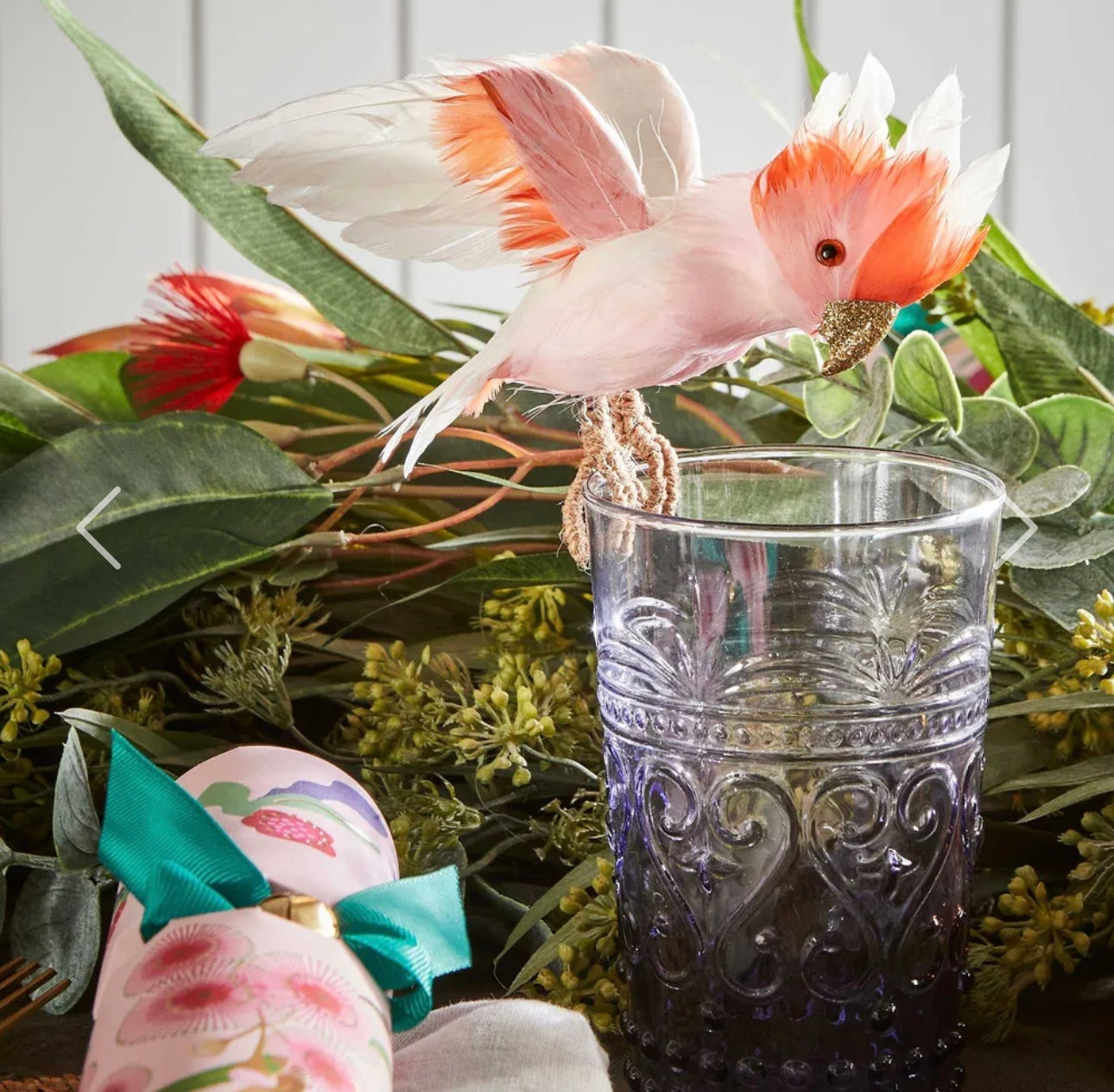 GALAH FLYING BIRD SMALL PINK WHITE Decor piece