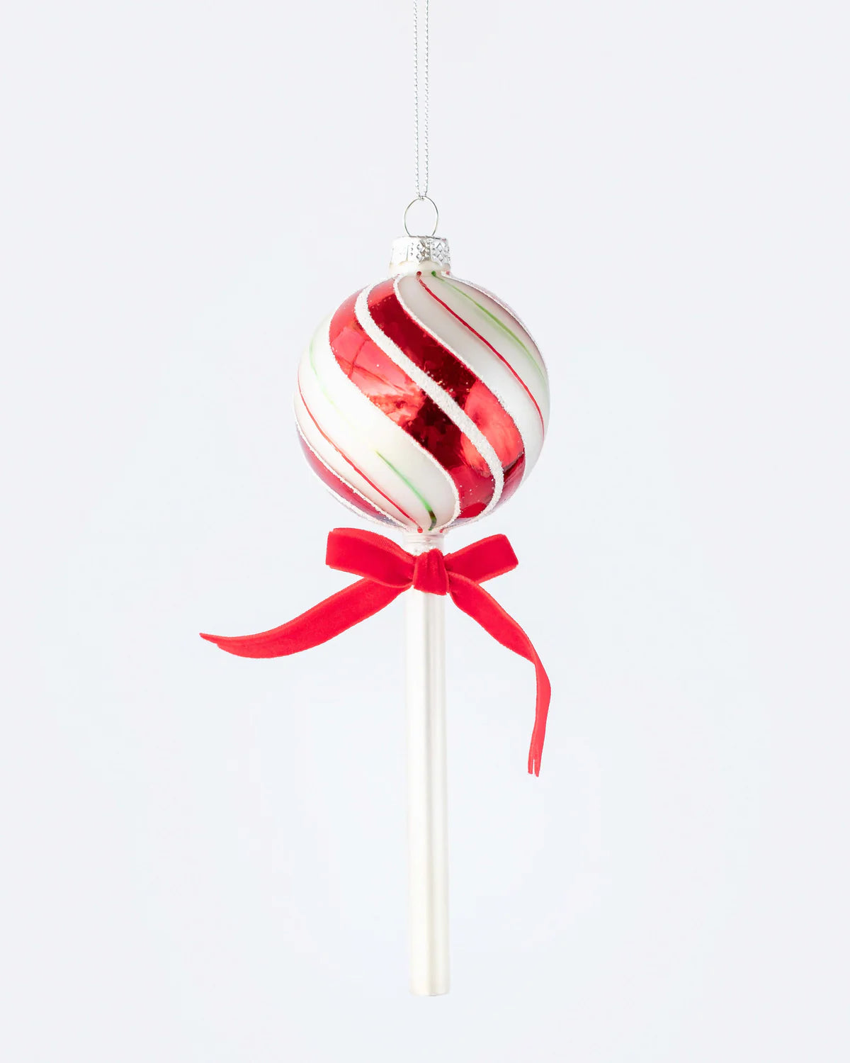 SANTAS PANTRY LOLLIPOP RED/WH 17.6CM