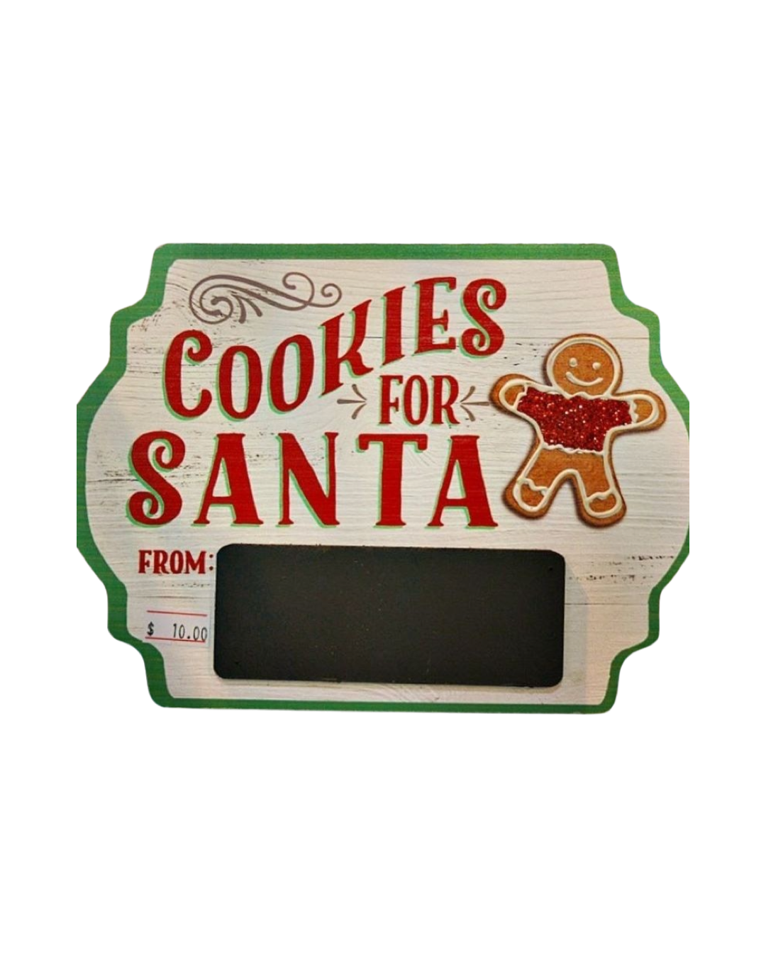 CHRISTMAS SIGNS - COOKIES FOR SANTA TABLE PLAQUE