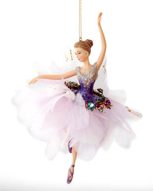 CHRISTMAS BALLERINA ORNAMENT PURPLE 19CM