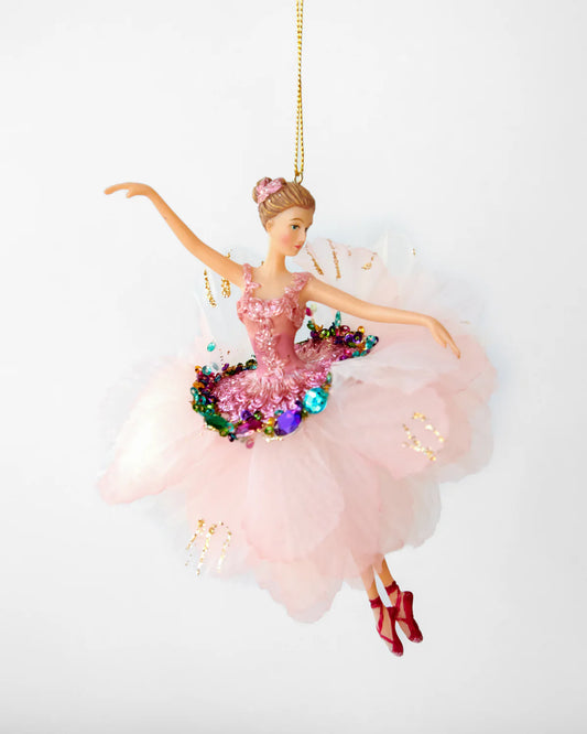 CHRISTMAS BALLERINA ORNAMENT PINK 19CM
