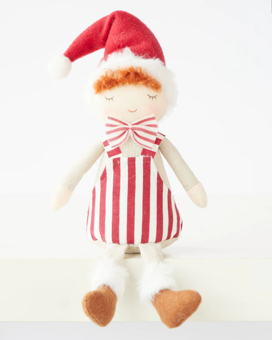 SITTING BOY RED/WHITE 35CM