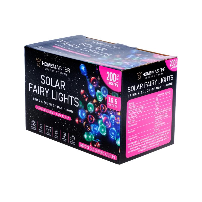 Light Solar Fairy 200 LED 19.5m Multi Colour 2 Functions