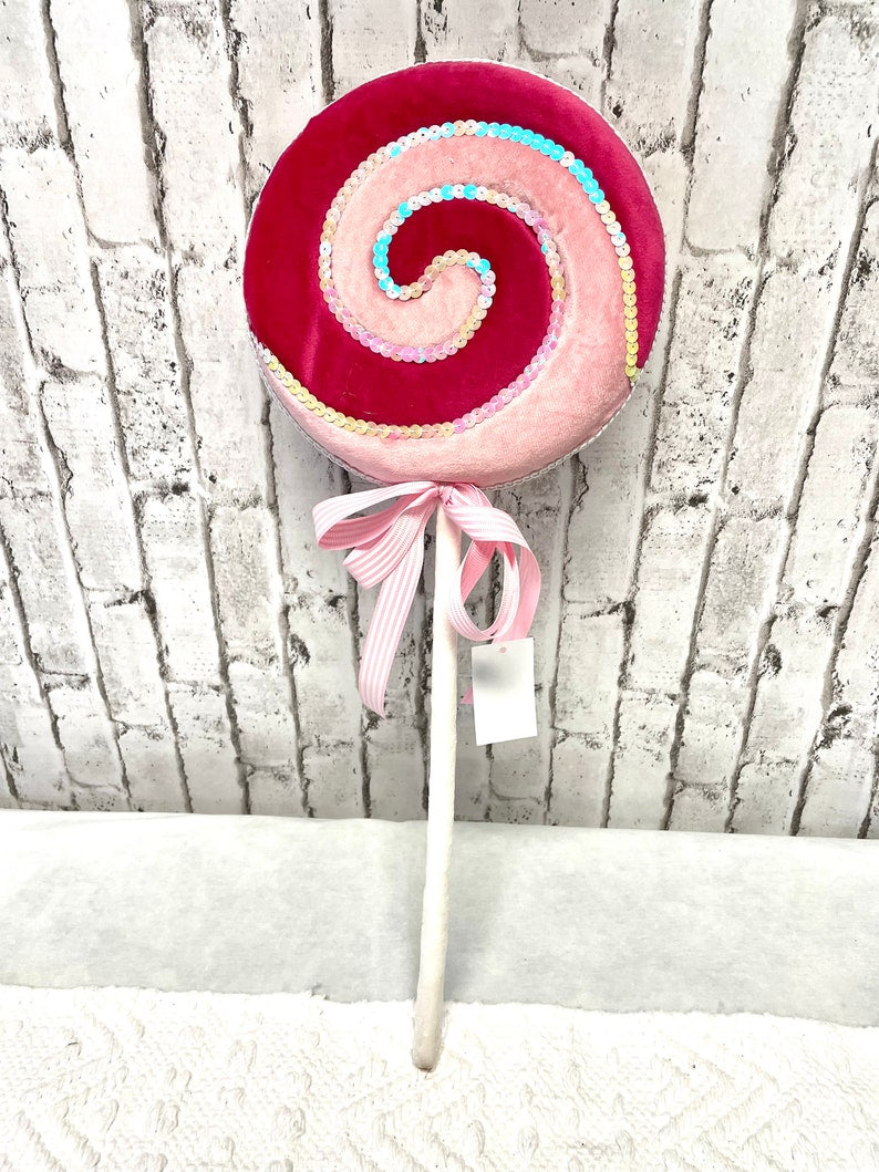 HOT PINK WRAPPED LOLLY PICK XL