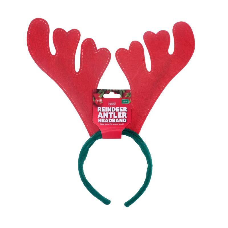 Headband Antler 31.5cm x 35cm Red/Green