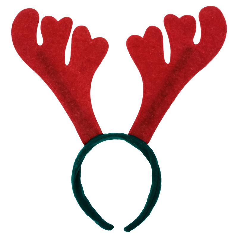 Headband Antler 31.5cm x 35cm Red/Green