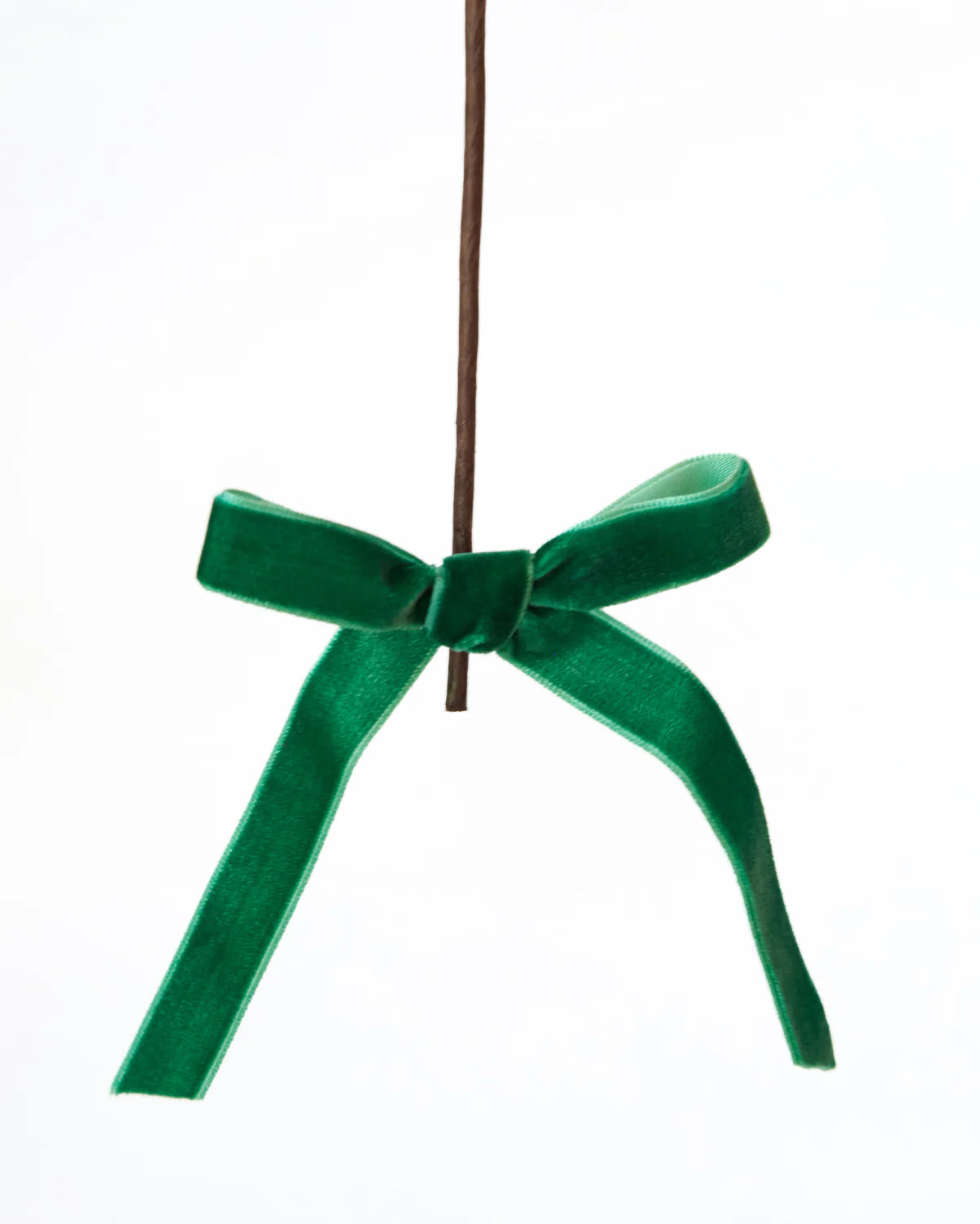 CHRISTMAS RIBBON BOW CLIP SET 6 GREEN