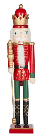 NUTCRACKER WOOD 12X11X61CM RED