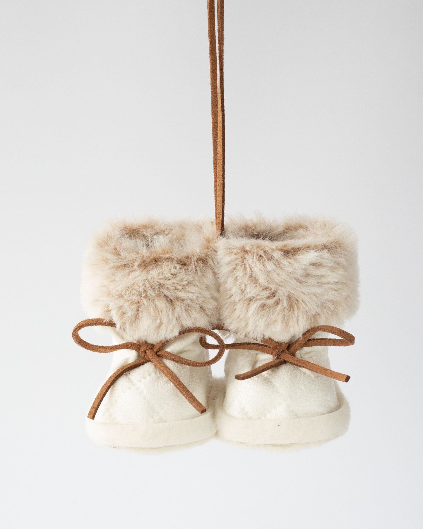 MINI MOCCASINS CREAM/BROWN 7CM