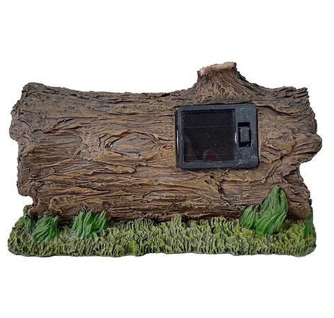 Fairy garden log house Solar