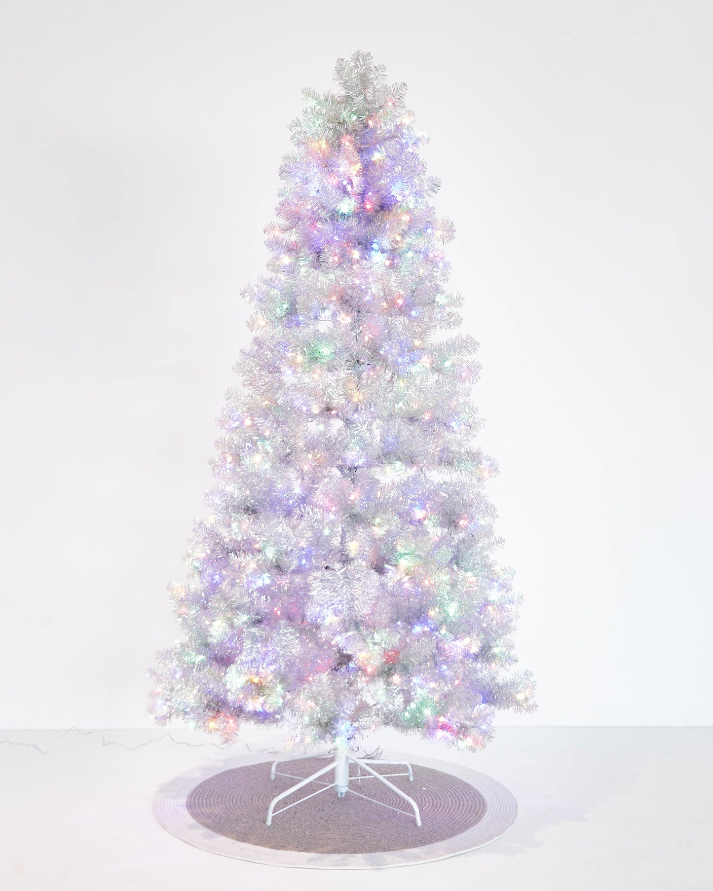 CHRISTMAS TREE LED VINTAGE SILVER 229CM