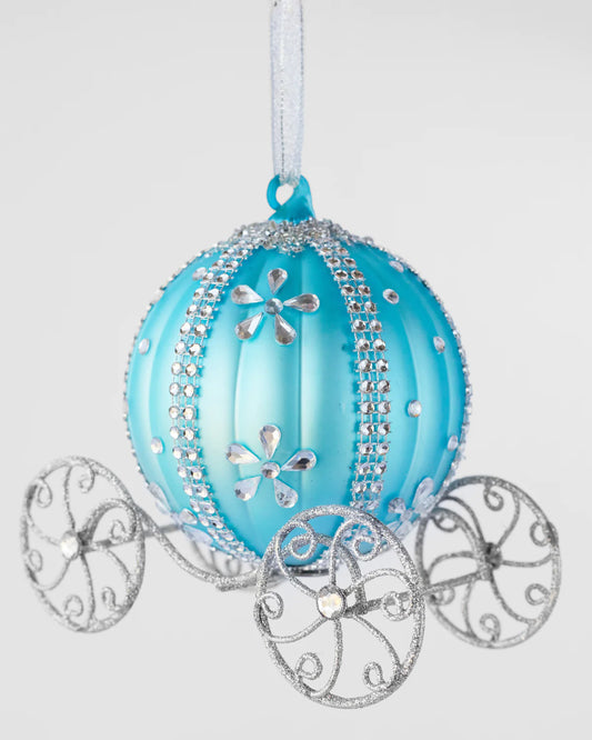 BLUE CINDERELLA CARRIAGE 20CM