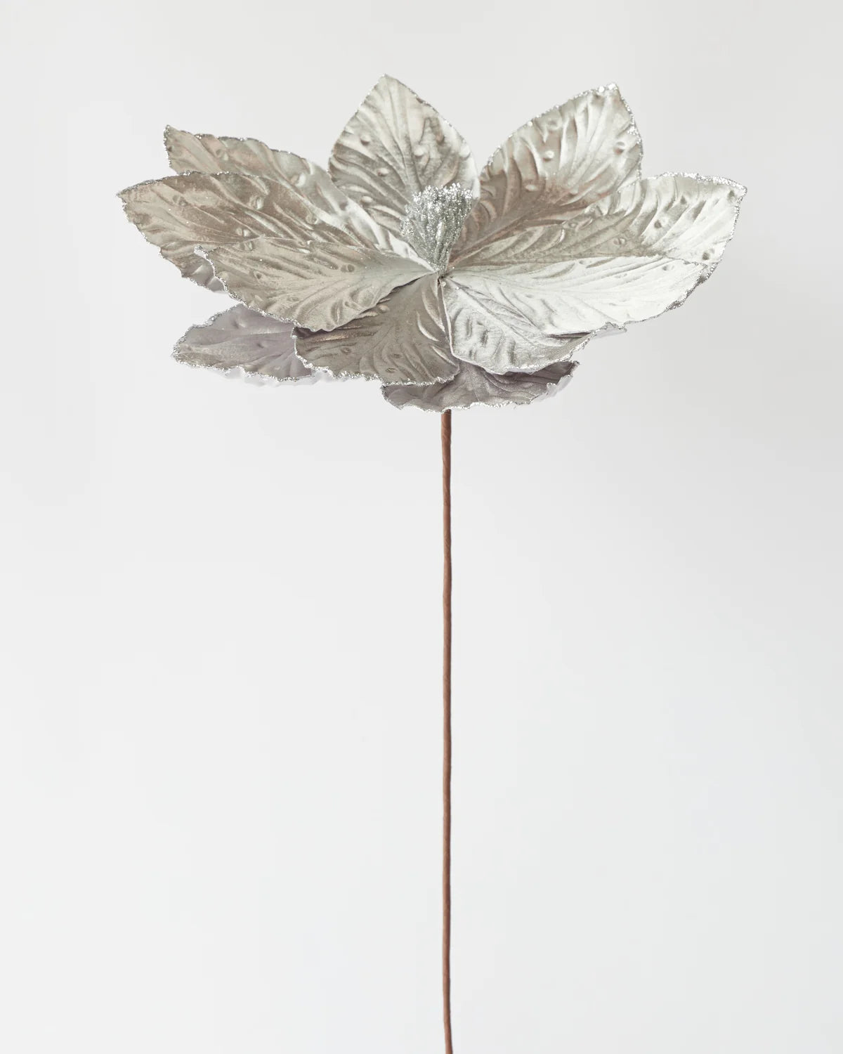 POINSETTIA STEM SILVER 65CM