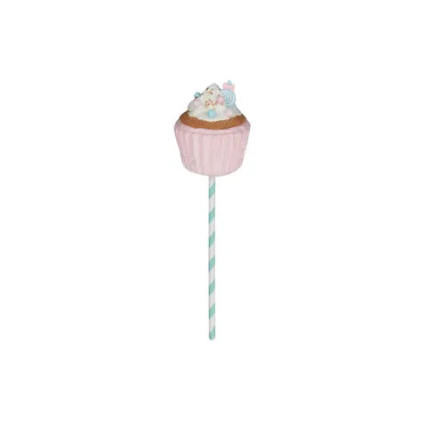 CUPCAKE/STICK FOAM/PLASTIC 7X25CM BLUE/Pink