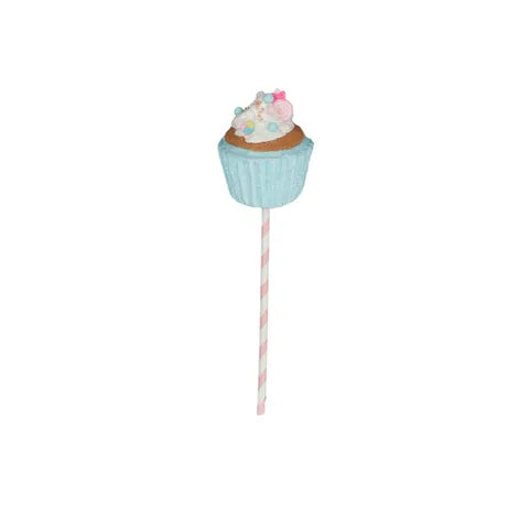 CUPCAKE/STICK FOAM/PLASTIC 7X25CM BLUE/Pink