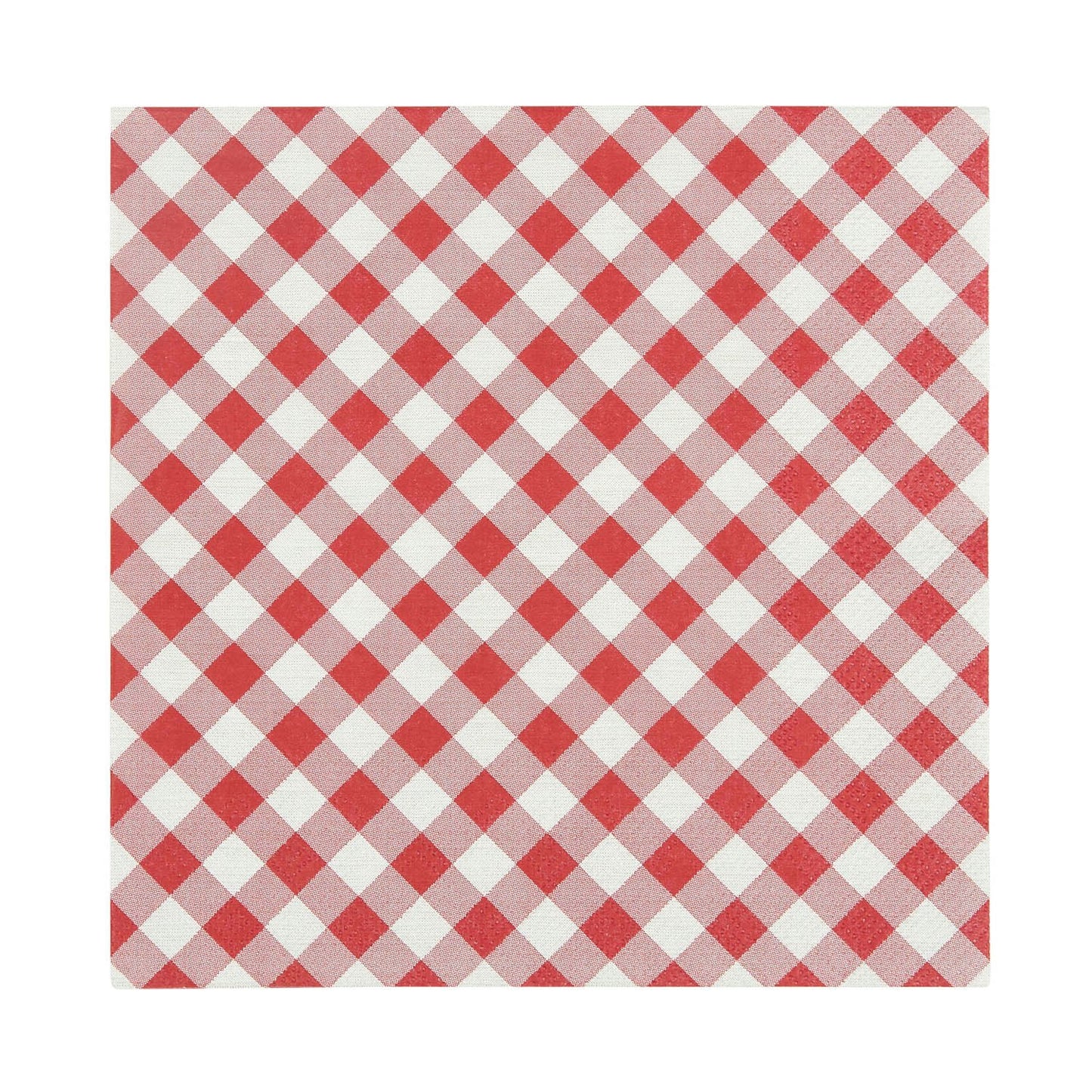 GINGHAM 20PK 3 PLY 33CM NAPKIN red/ white