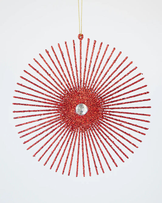 RAYS ORNAMENT RED 15CM