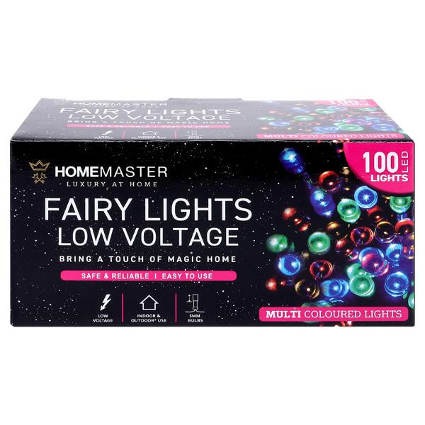 Fairy Light Low Voltage 100LED 6.5m Total Length Multi Colour 8 Function