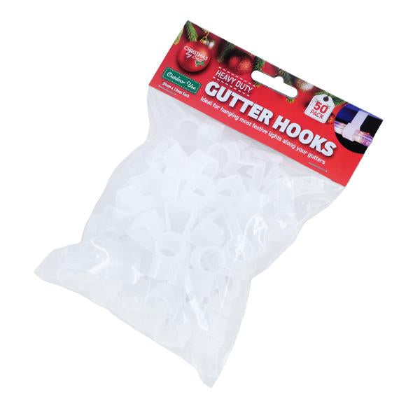 Gutter Hooks Rope Light 50pk Clear