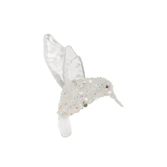 HUMMING BIRD HANGER ACRYLIC 10CM SILVER