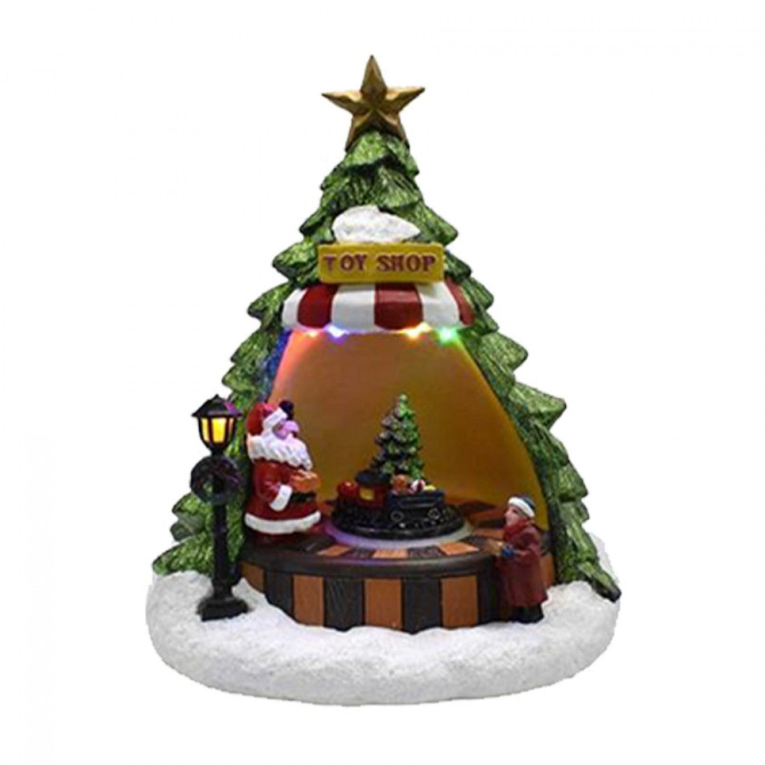 25CM X'MAS TREE WITH LED AND MOVING TRAIN