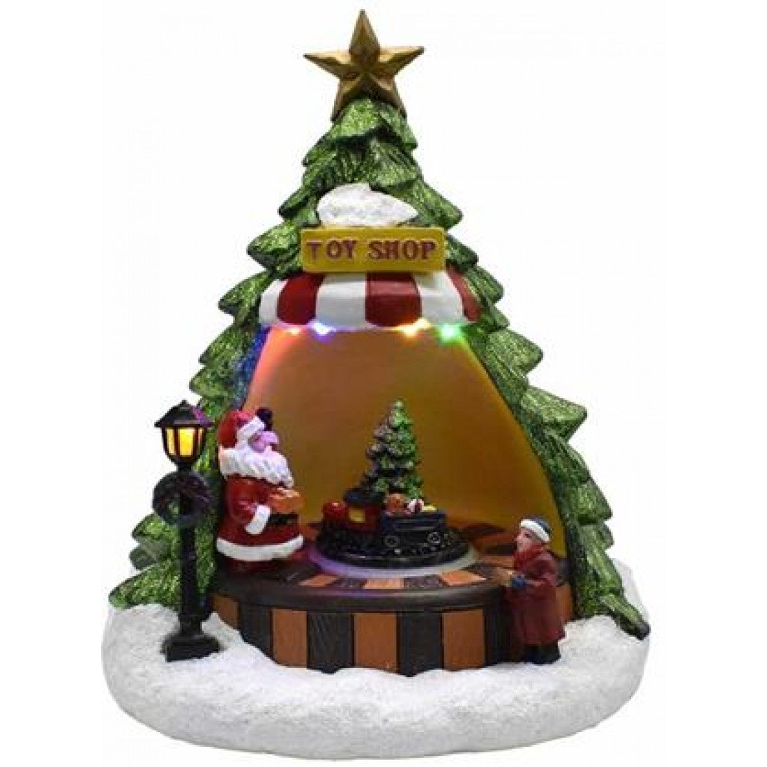 25CM X'MAS TREE WITH LED AND MOVING TRAIN