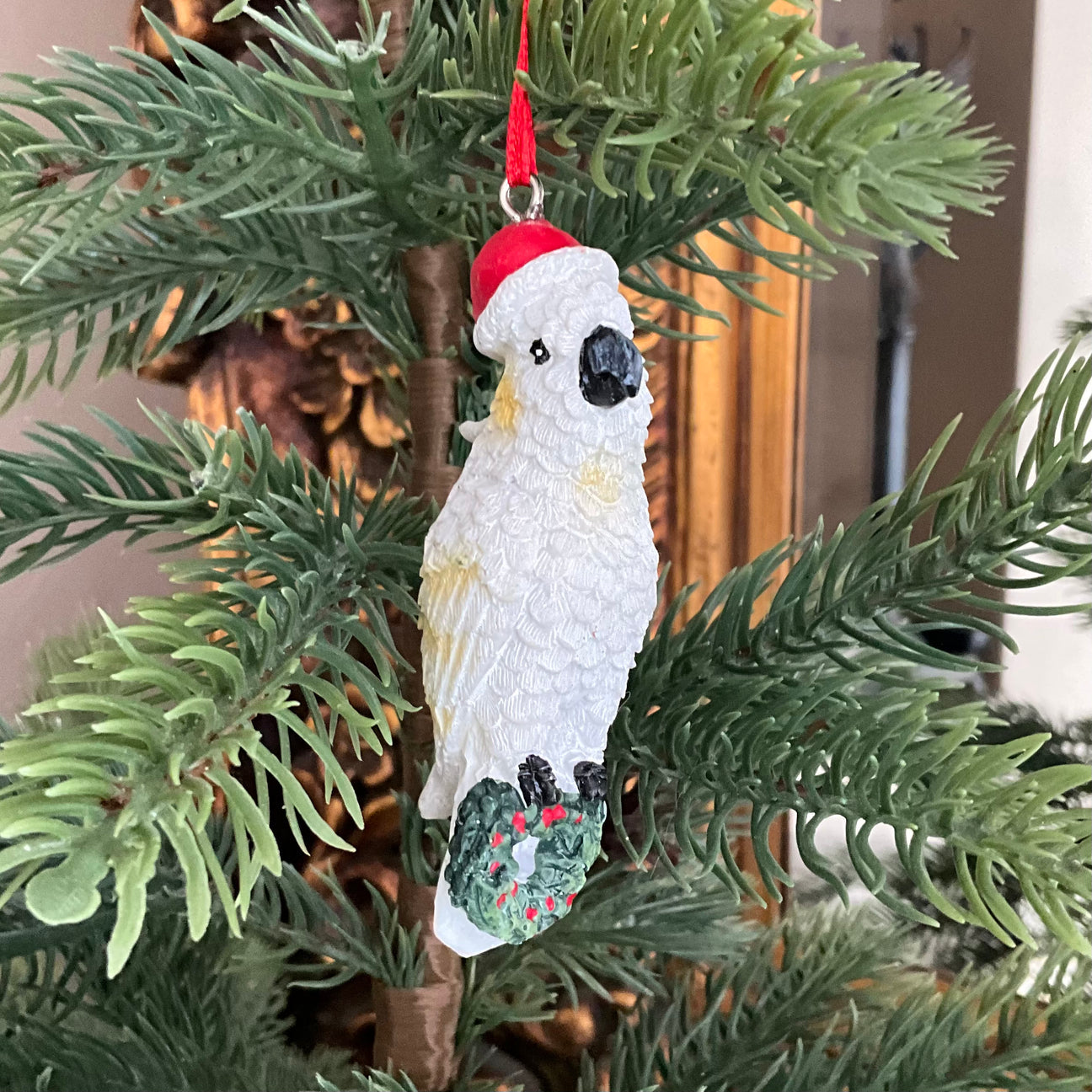 Cockatoo bird hanging ornament