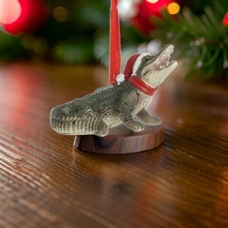 Crocodile Christmas hanging ornament 11cm