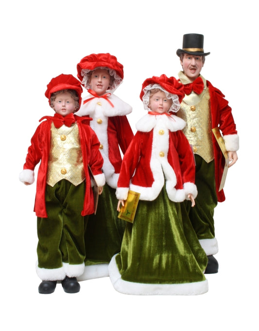 CAROLERS FAMILY-RED(4STYLE) 65CM